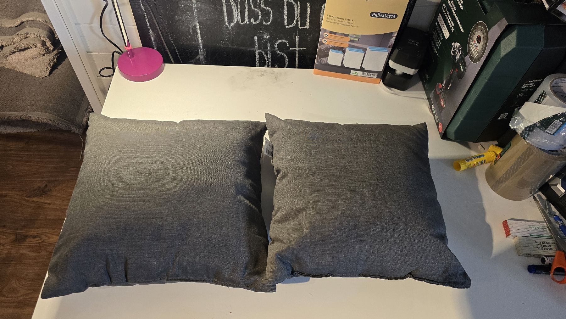 Cuscini: Kissen 2er Set anthrazit 37x37x15 cm – Nuovo e nell'imballaggio originale da Dussnang venduto da Priska2285 1