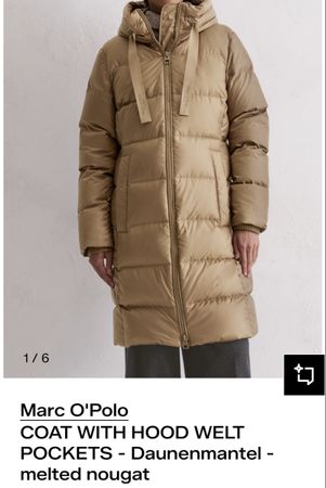 Marc O'Polo Daunenmantel mit Kapuze, Grösse 38