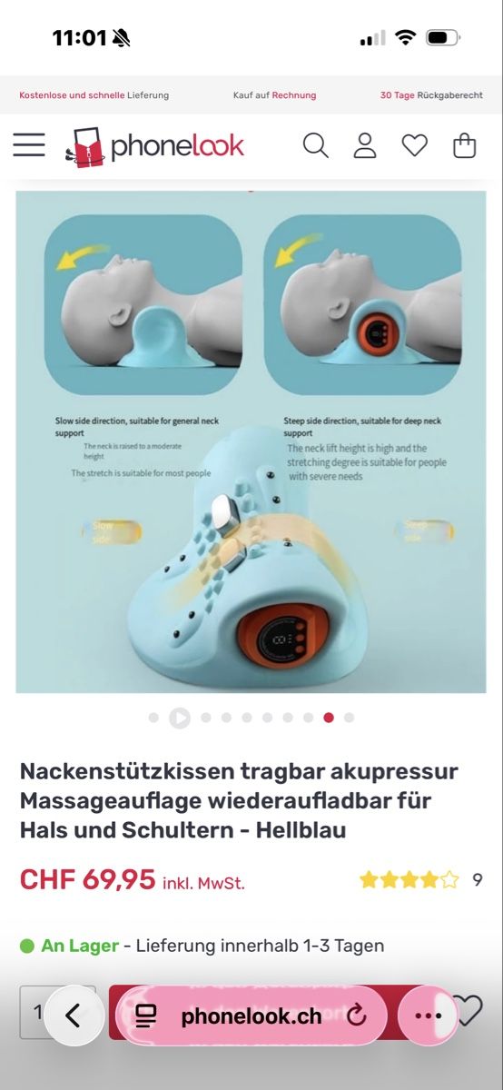 Dispositivi per massaggi: Nackenmassagegerät, NEU , NP 69.95 – Nuovo (secondo la descrizione) da Obbürgen venduto da bugi6868 2