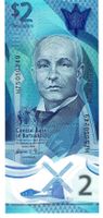 Barbados 2 Dollars ND Polymer P-80 UNZ