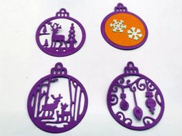 Stanzschablone Nr.154, Weihnachtskugeln (Sizzix geeignet)