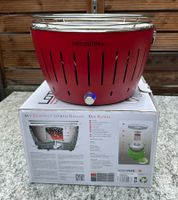 Lotus Grill G340 mit Zubehör / Glasdeckel / Topangebot / Rot