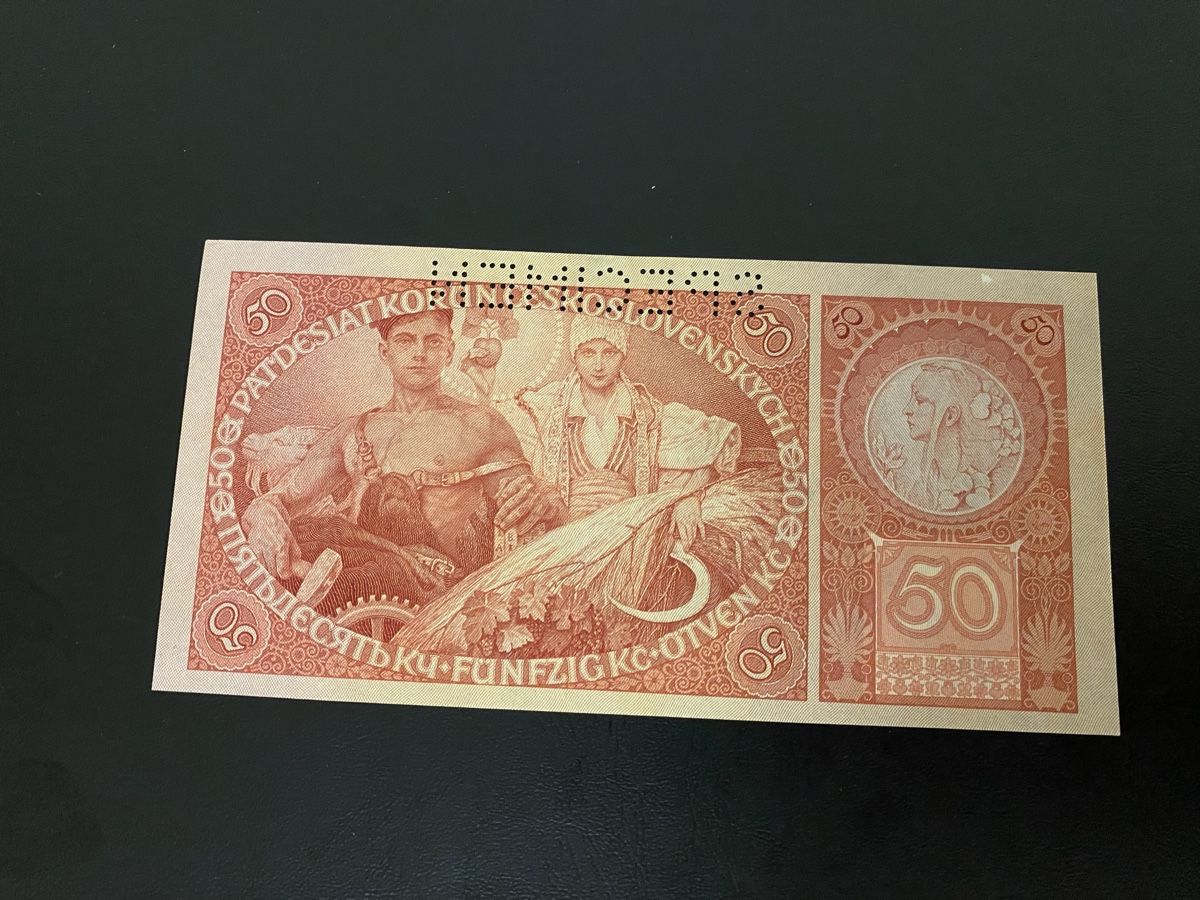 Banconote: 50 korun 1929 bankfrisch – Nuovo (secondo la descrizione) da Dällikon venduto da Woldbanknoten 2