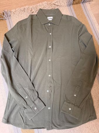 Brunello Cucinelli Herren Hemd, olivgrün Grösse XL