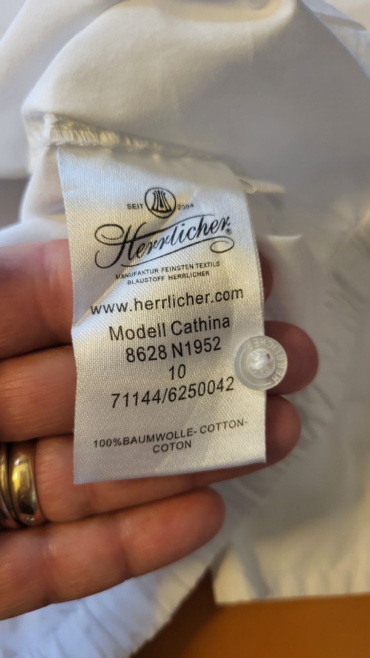 Herrlicher Camicette: Herrlicher Bluse, weiss, Gr. S, mit Rüschen – Nuovo (secondo la descrizione) da Wolfhausen venduto da Steffi0 5