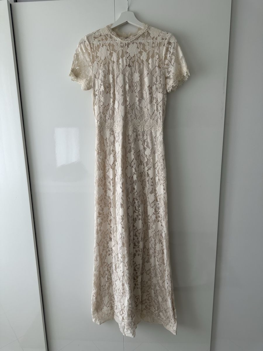 Vila Vestiti: Spitzenkleid | Gr. 36 | beige | lang – Nuovo (secondo la descrizione) da Spreitenbach venduto da Sujrkwxl 1
