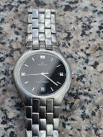 Edox Les Combes Uhr Herren Edelstahl schwarz Datum gebraucht