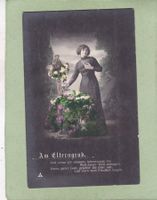 Kitsch Frau Blumen Am Elterngrab 1924