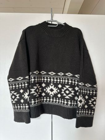 Damen Pullover H&M braun weiss Grösse S für Winter