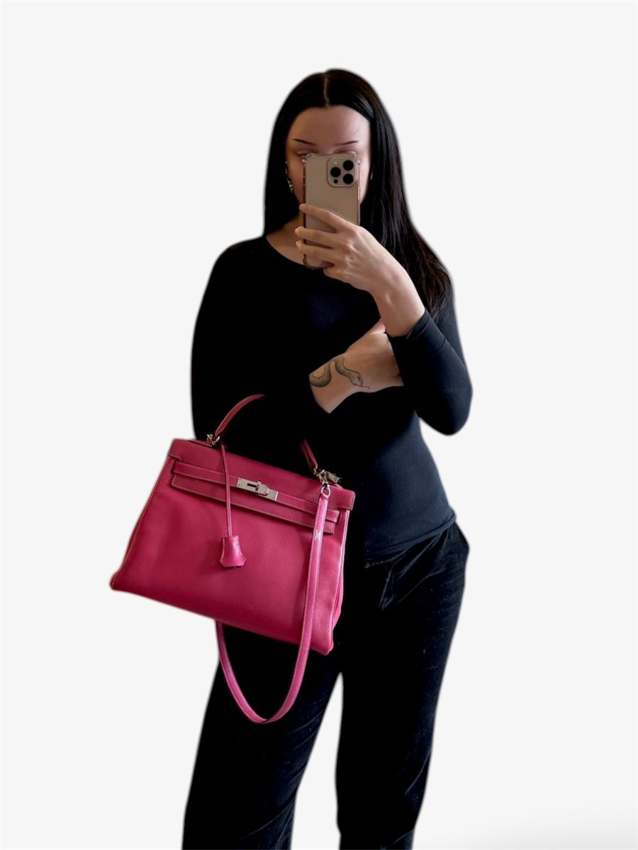 Hermès Borse da donna: Sac Hermès Kelly 32 rose – Usato da Versoix venduto da Monjolitresor 6