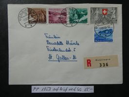 Pro Patria 1953 toller Brief nach St. Gallen