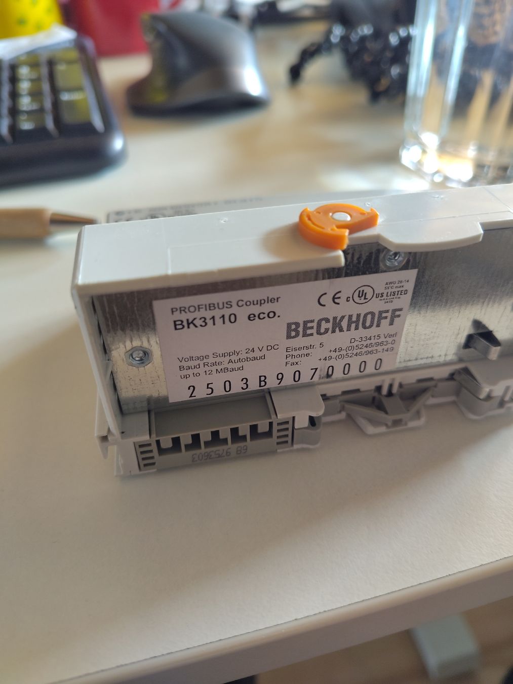 Beckhoff Componenti elettronici: beckhoff profibus bus Koppler bk3110 – Usato da Schötz venduto da MaAgner 2