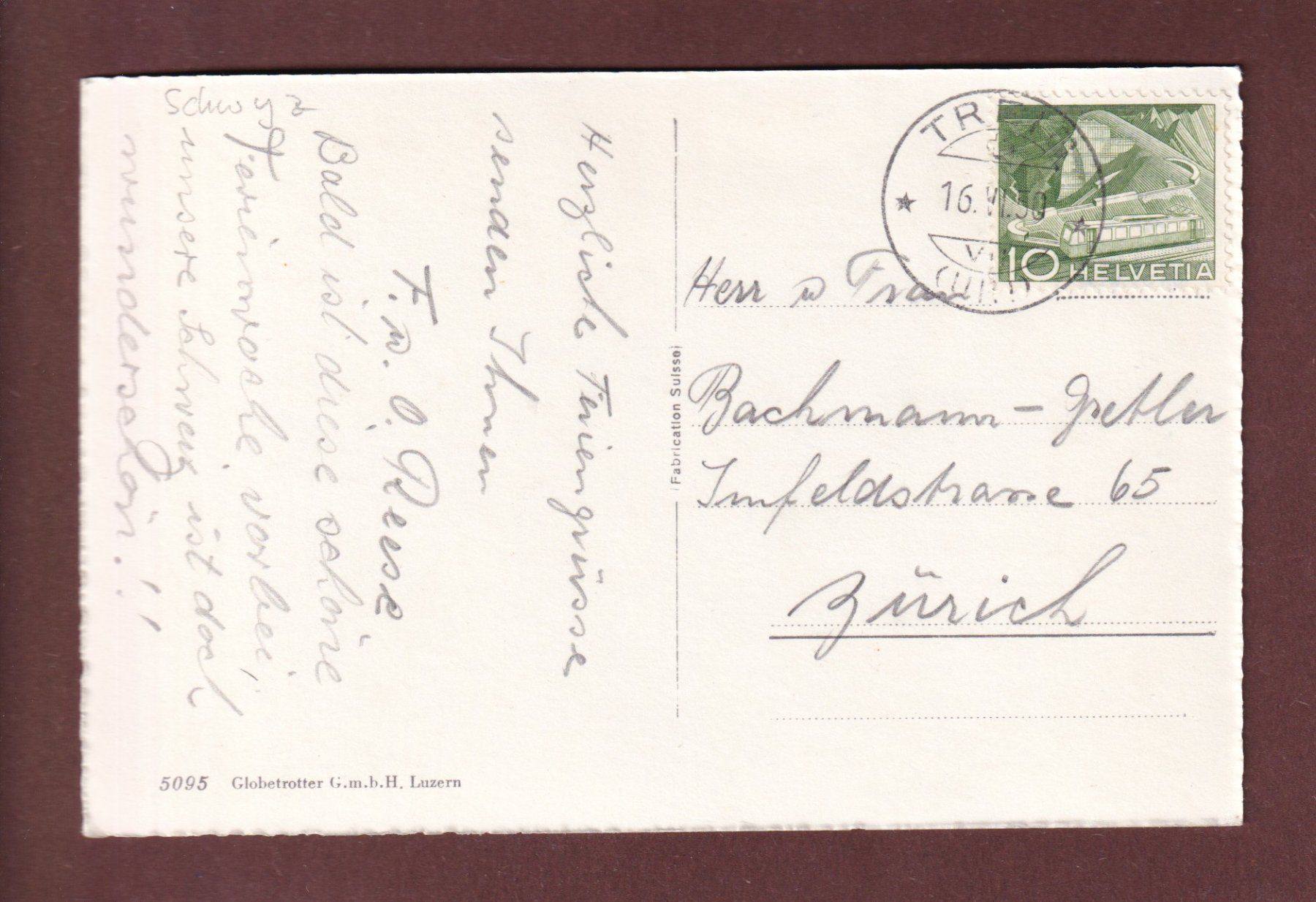 Cartoline postali: TREIB und Schiff - 1950 – Usato da Pully venduto da nicecards-shop 1