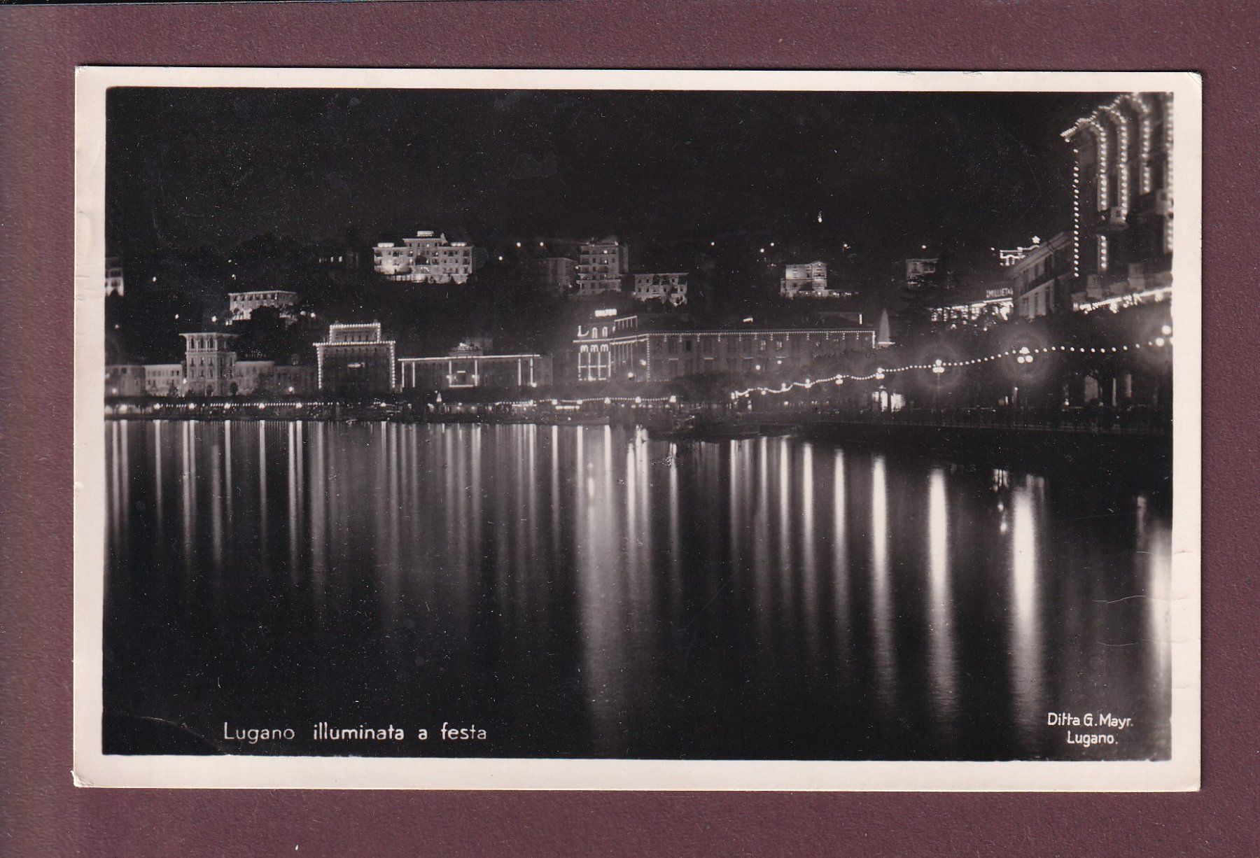 Cartes postales: LUGANO illuminata - 1939 – D'occasion à Pully par nicecards