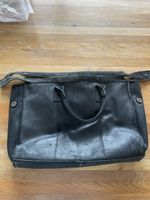 Aktentasche schwarz wildleder