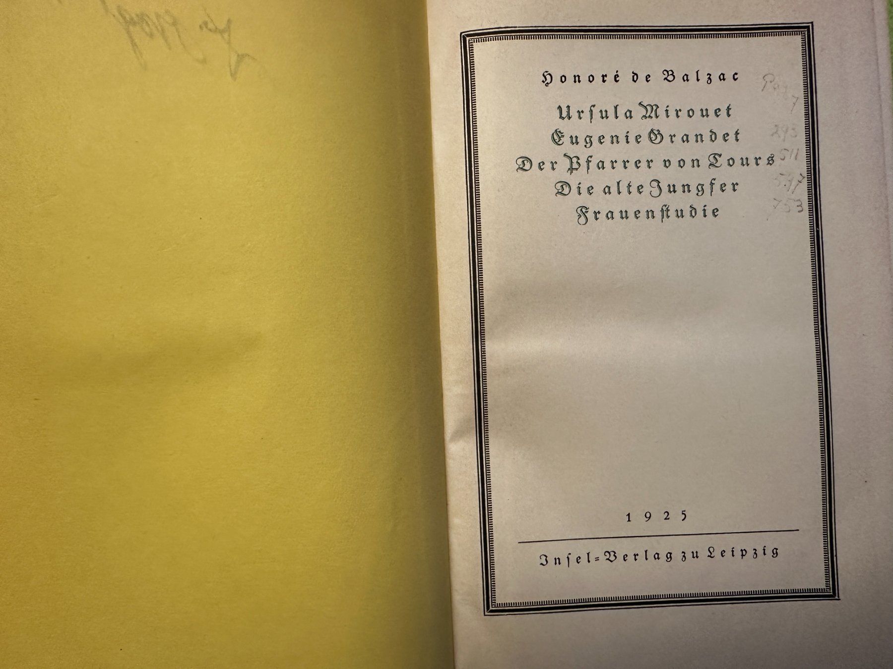Bücher: Honoré de Balzac: Novellen. 2 Bde – Gebraucht aus Zürich von allp 3