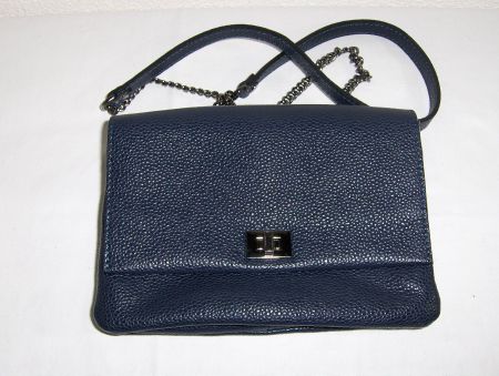 Leder Umhängetasche, dunkelblau, Gianni Chiarini