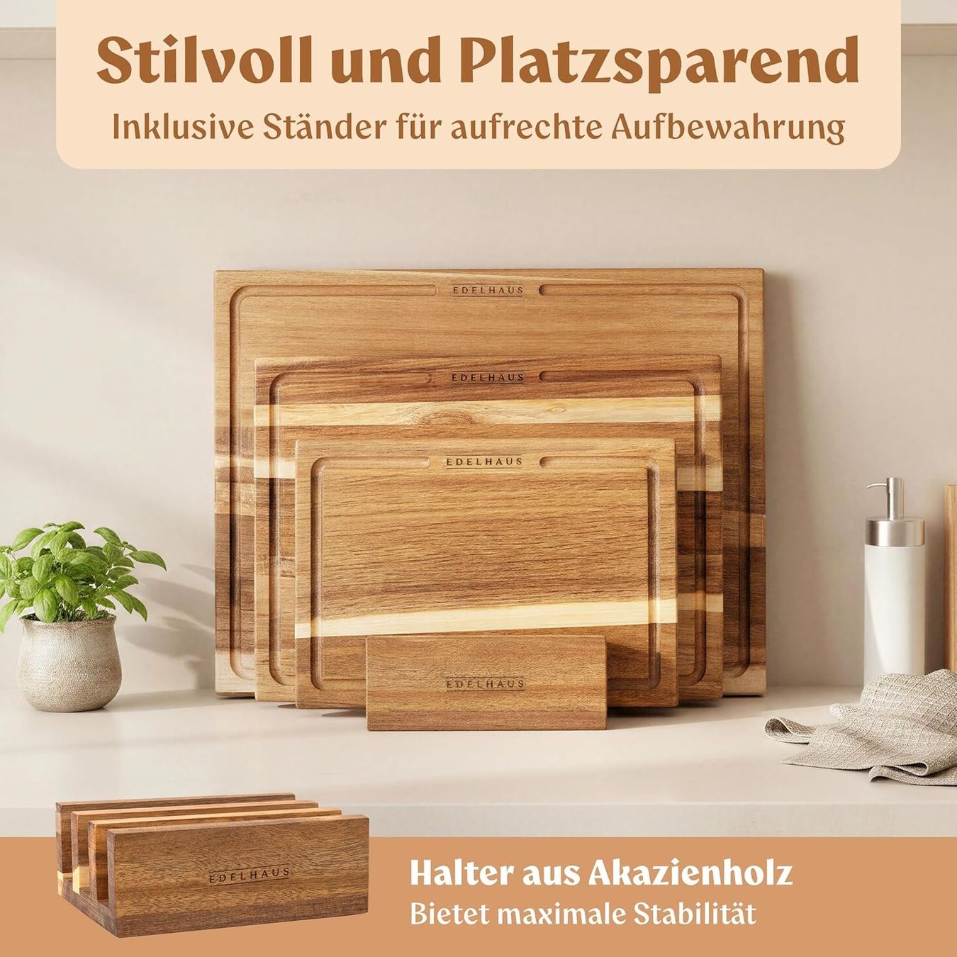 Elettrodomestici da cucina: Schneidebrett Holz 3er Set – Nuovo e nell'imballaggio originale da Nuglar venduto da SaleRitter