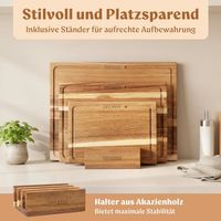 Schneidebrett Holz 3er Set