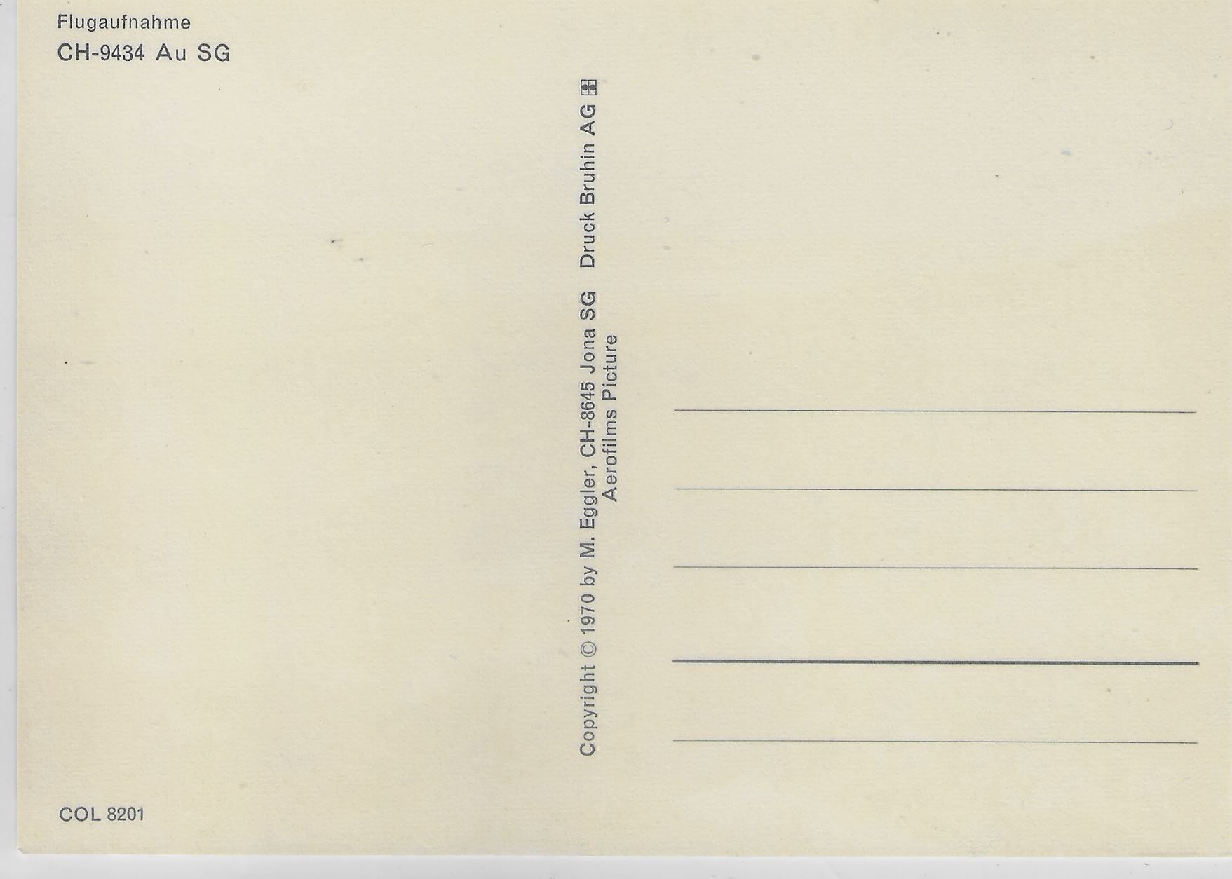 Cartoline postali: Flugaufnahme Au SG – Antico da Ettingen venduto da Kartenplanet 1