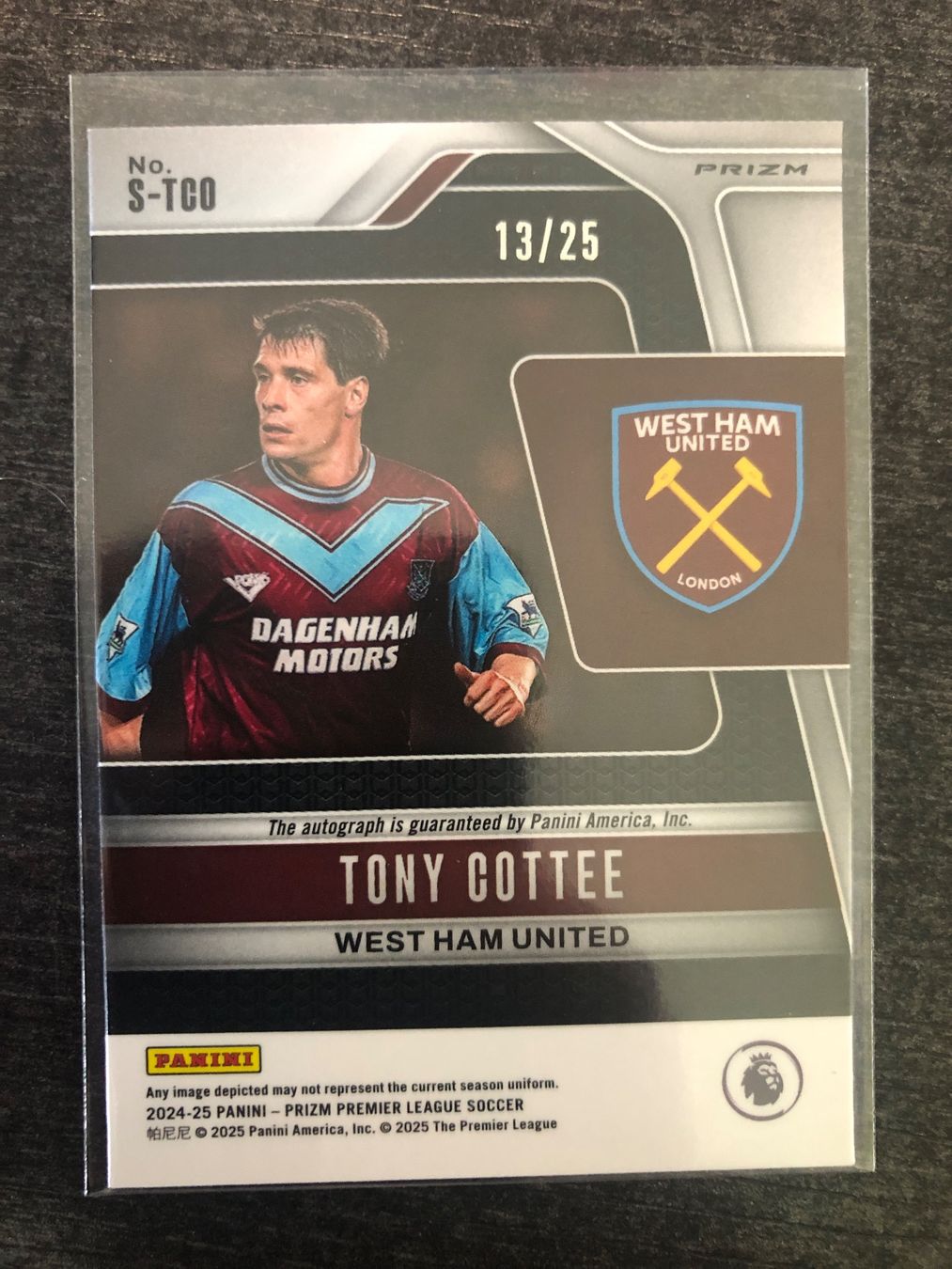 Panini Carte collezionabili: Panini Prizm Tony Cottee West ham Autogramm /25 – Usato da Wangenried venduto da Garagara 1