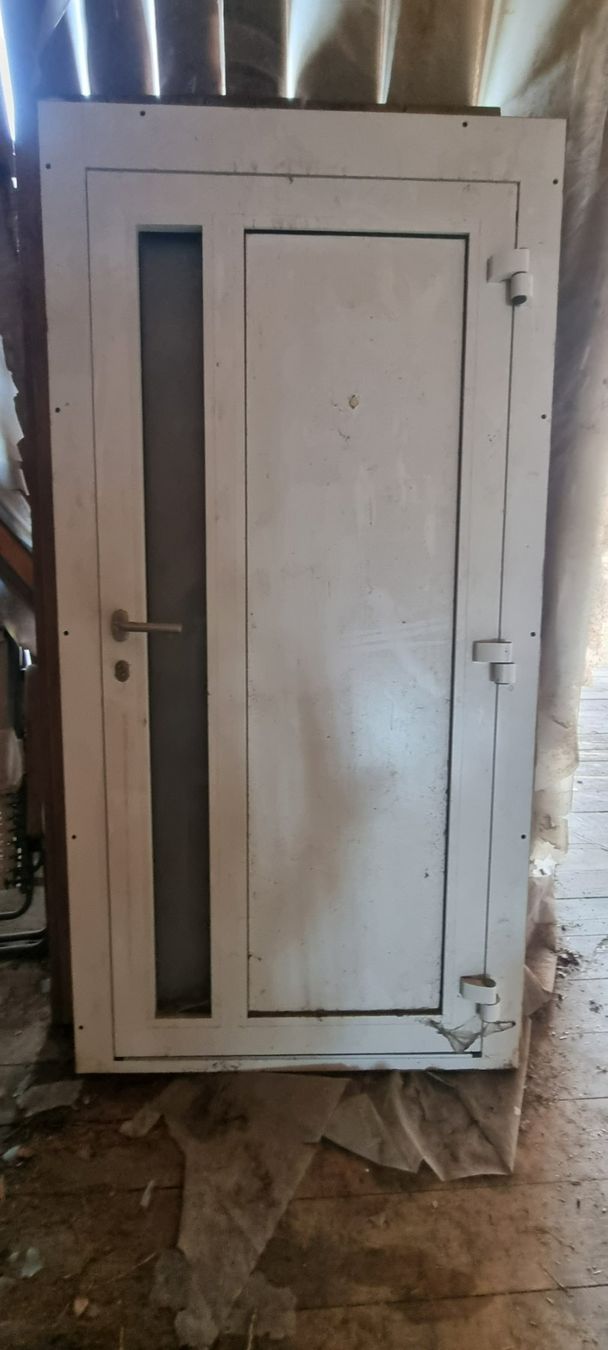 Porte: Moderne Eingangstüre mit Glaselement – Anthrazit – Usato da Gossau SG venduto da juergDaenzer