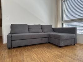 Modernes Schlafsofa mit Bettkasten in Dunkelgrau 