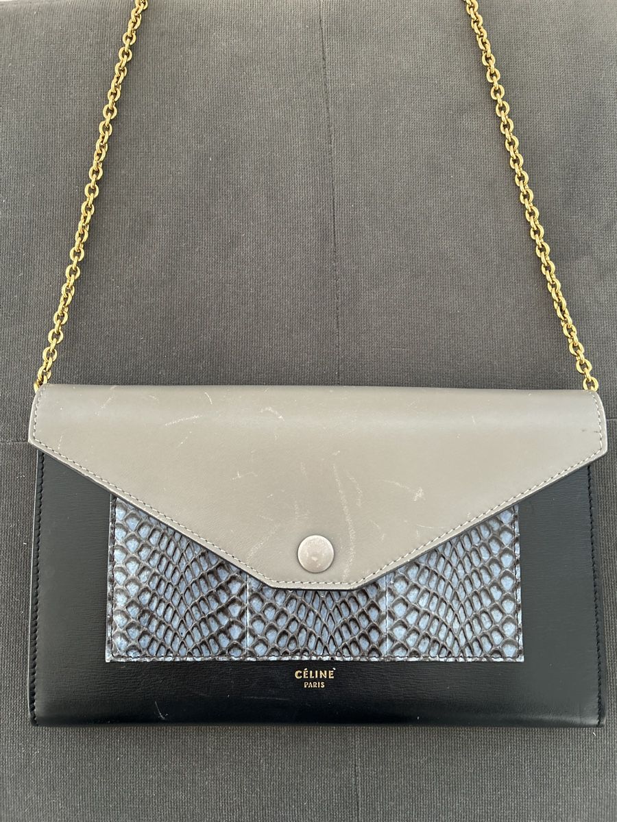 Celine Borse da donna: Céline Clutch Bag mit Kette – Usato da Wädenswil venduto da celinecelineh 7