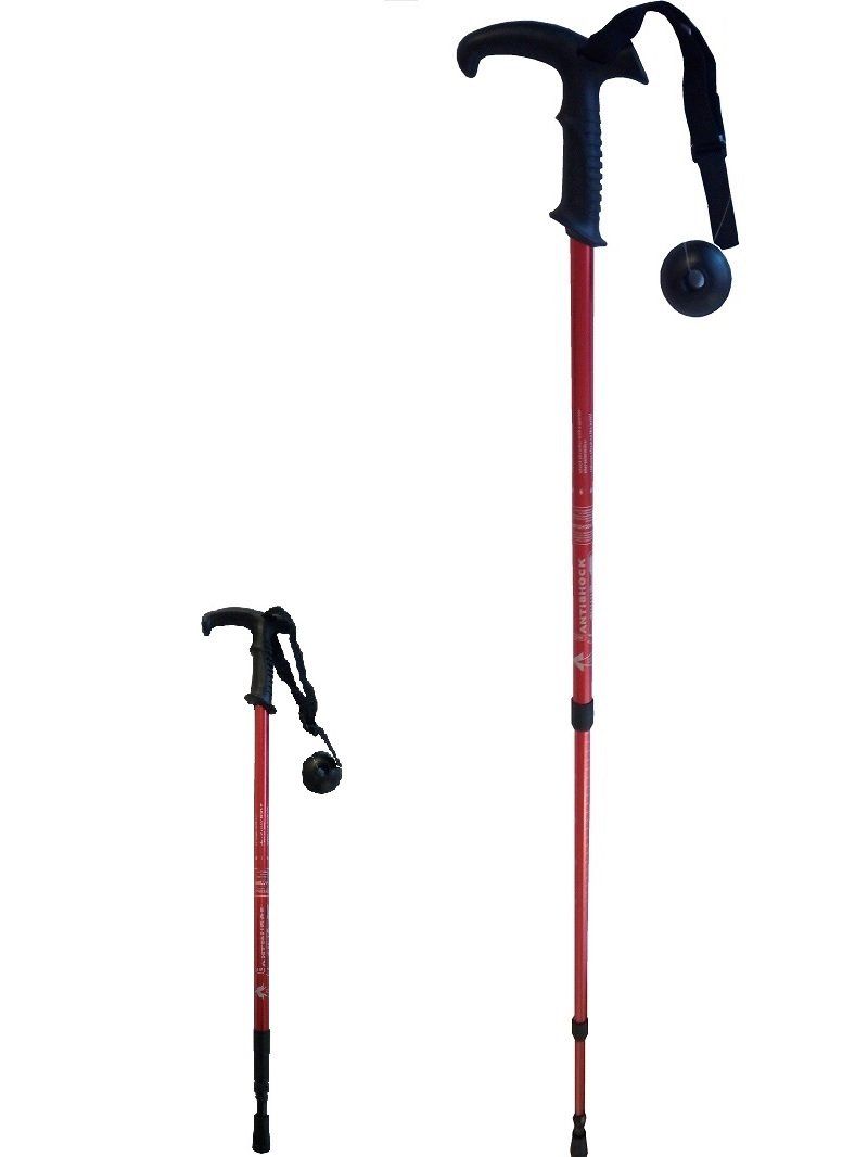 Wanderstöcke: 2er Set Wanderstöcke bis 130 cm - Rot – Neu und originalverpackt aus Werdenberg von EXA-Outdoor 1