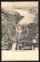 AK Zürich, Die Stadt aus der Vogelschau