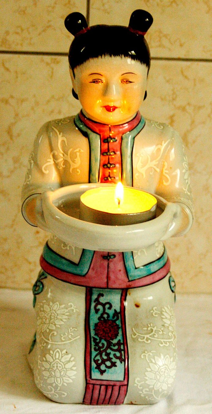 Sculture & Statue: Mongolische Tee-Licht Trägerin – Usato da Baar venduto da 2cvbaar 2
