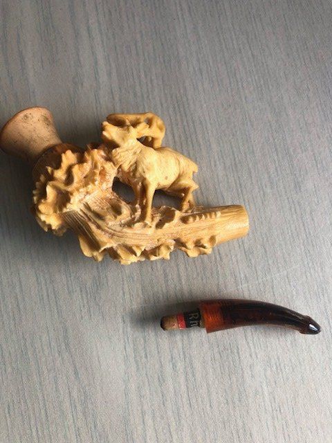 Pipe & Accessori: Meerschaumpfeife Bernstein – Usato da Kräiligen venduto da hkk 2