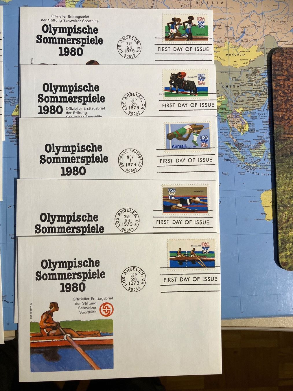 Tutti i francobolli: Olympische Sommerspiele  1980 – Nuovo (secondo la descrizione) da Cunter venduto da Bicasi58
