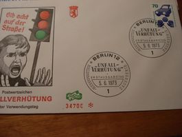 Berlin, Satz illustrierte FDC 1971, Unfallverhütung, 11 Bele