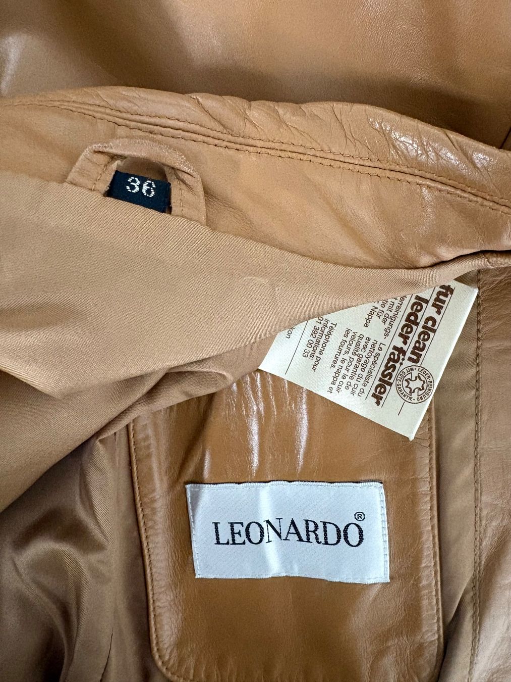 Jacken: Leonardo Lederjacke in Cognac Camel Gr. 36 Blazer Leder – Gebraucht aus Regensdorf von secondchancefashion 5