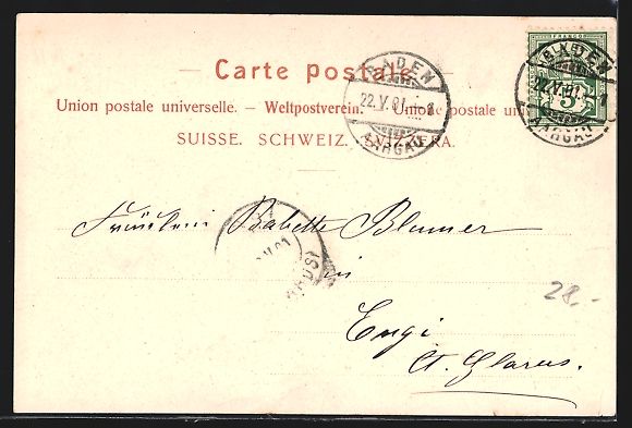 Cartoline postali: AK Baden, Grand Hotel, 1901 – Usato da Berlin venduto da bartko-reher 1