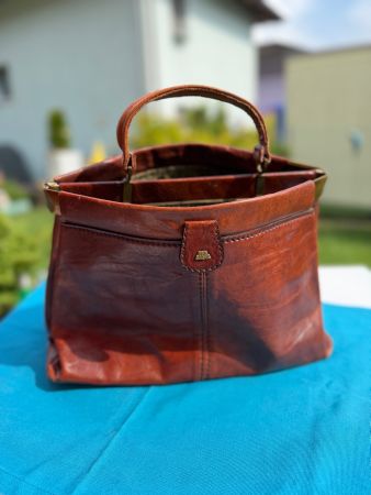 Vintage Ledertasche von The Bridge - Braun