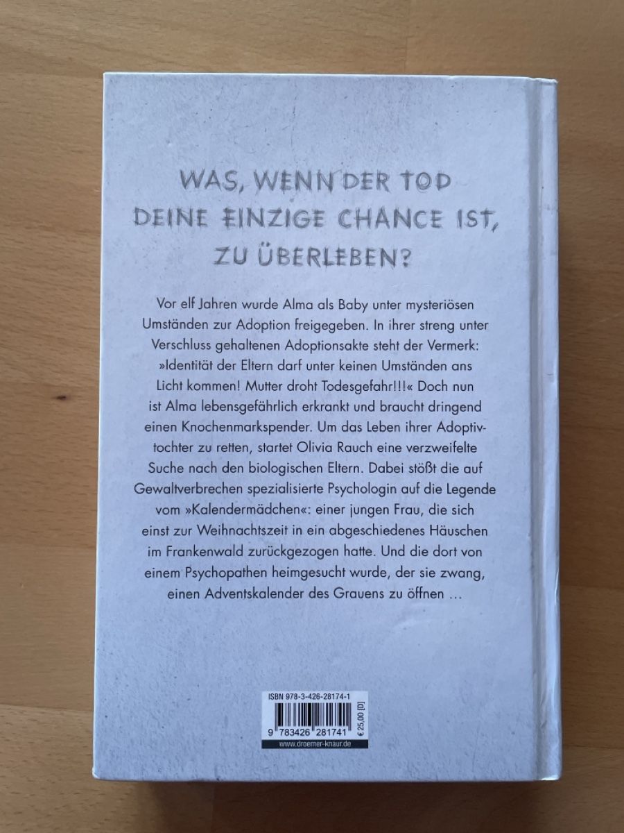 Libri: Das Kalendermädchen, Sebastian Fitzek – Usato da Grünenmatt venduto da Smiley1986 1