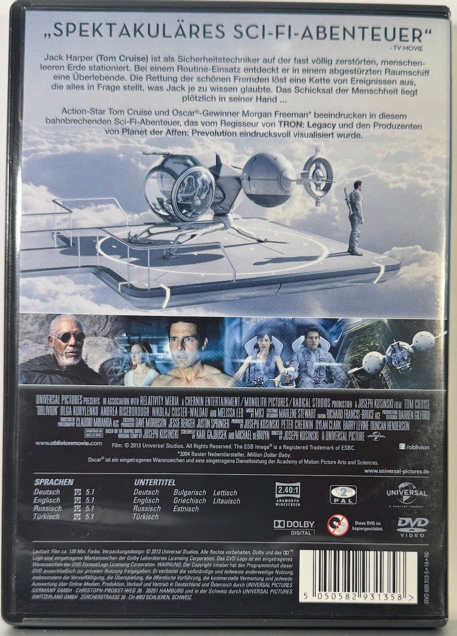 Tutti i DVDs: DVD OBLIVION - TOM CRUISE - MORGAN FREEMAN – Usato da Wisen venduto da gigisna 2
