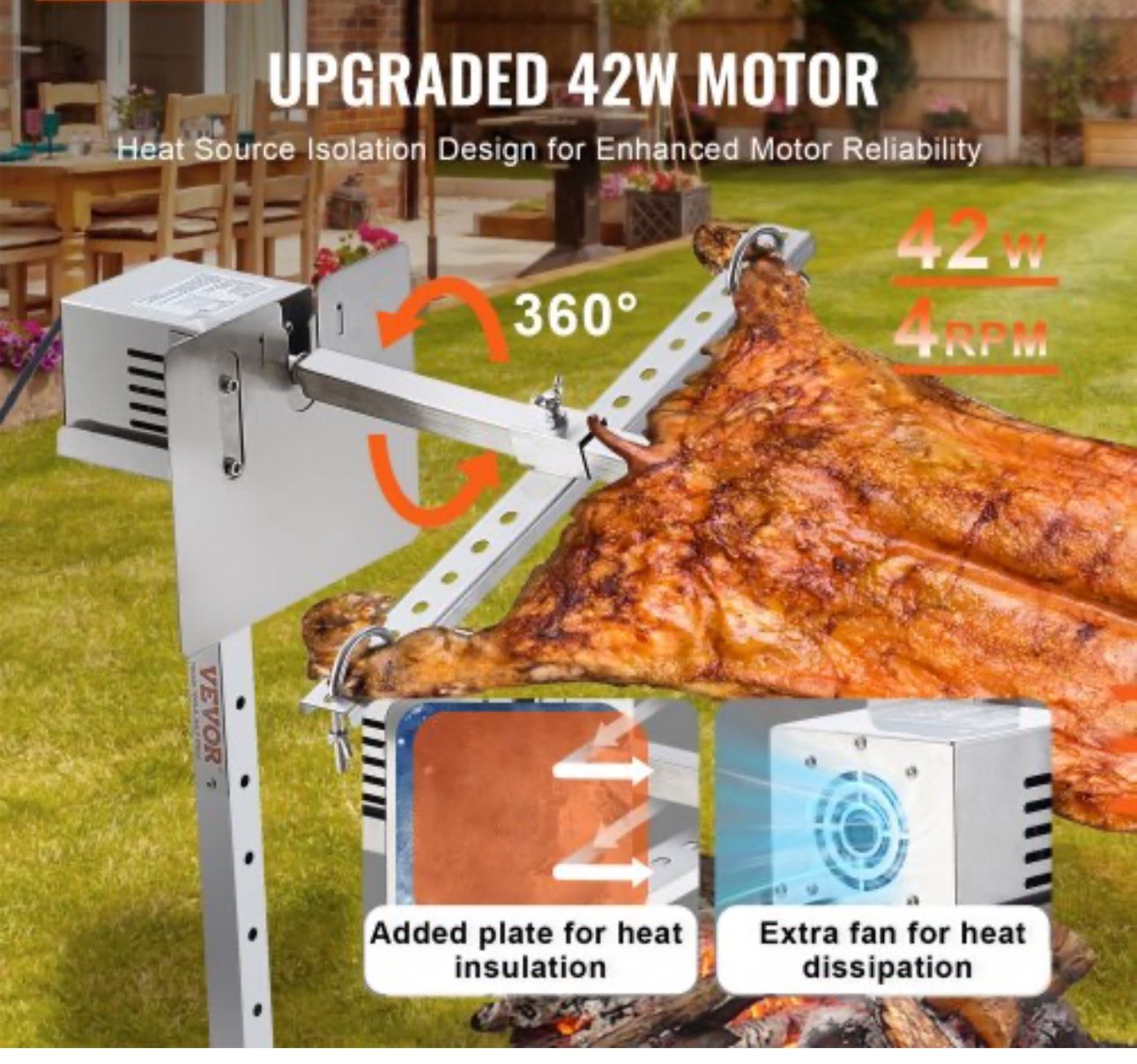 Griglie: Lammgrill Spanferkelgrill Spießbratengrill 42W 41kg – Nuovo e nell'imballaggio originale da Amriswil venduto da JaJa-Express 1