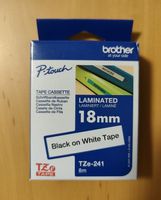 Brother TZe-241 Beschriftungsband Schwarz auf Weiss 18mm