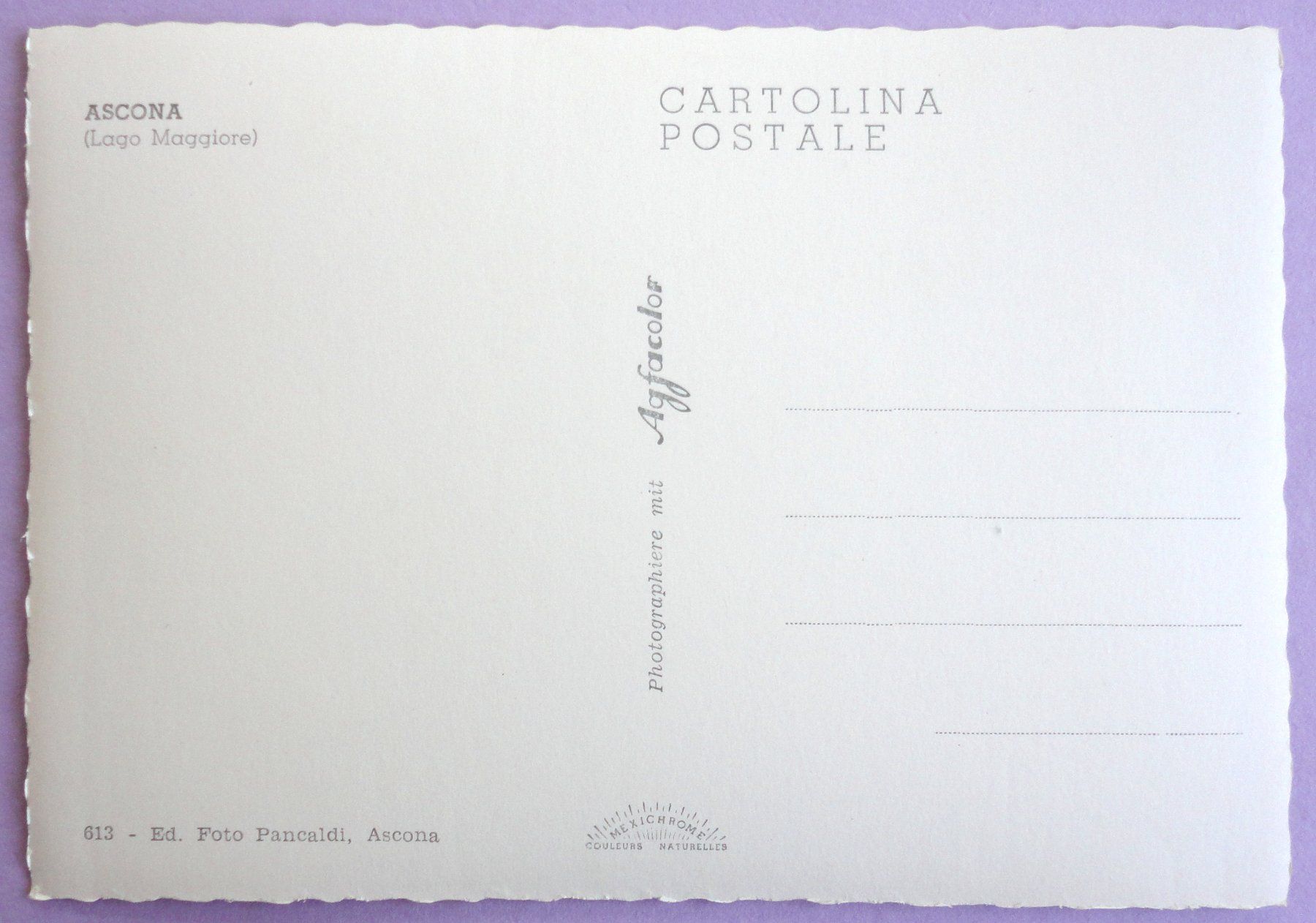 Cartoline postali: Ascona (Lao Maggiore) – Usato da Fétigny venduto da Billy2miny 1
