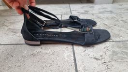 Schöne de Grenelle Sandalen, Leder, dunkelblau, Gr. 39