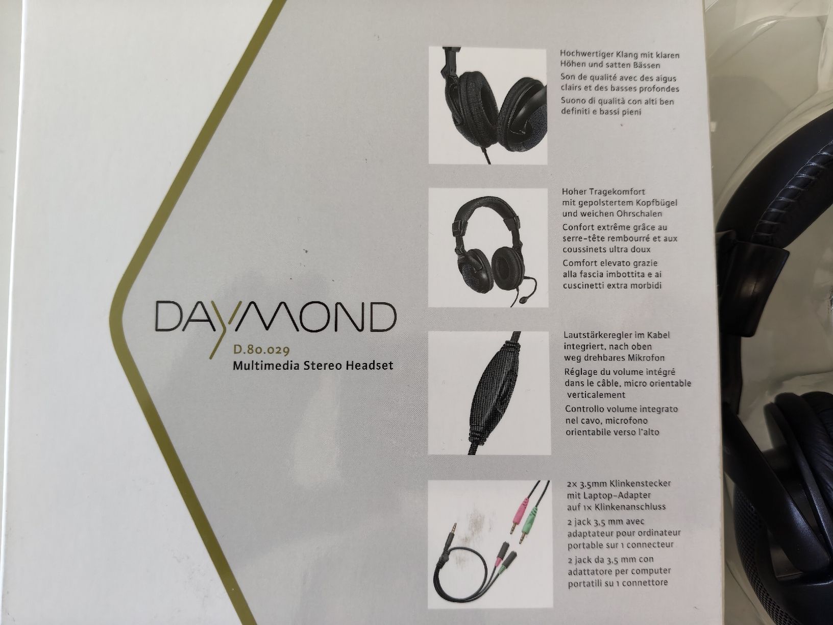 Kopfhörer: Daymond Kabel Gaming Kopfhörer  – Gebraucht aus St. Gallen von Daniel74 1