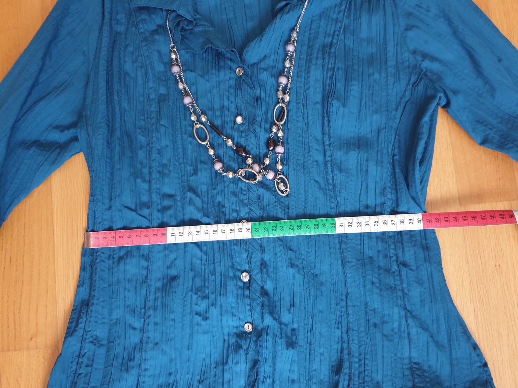 C&A Camicette: Damen Bluse, mit Halskette, petrol, Gr. 40 – Usato da Möriken AG venduto da pam66 8
