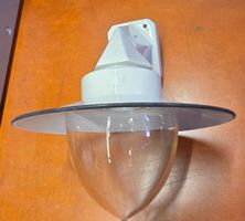 Stalllampe, Glas,  Porzellan