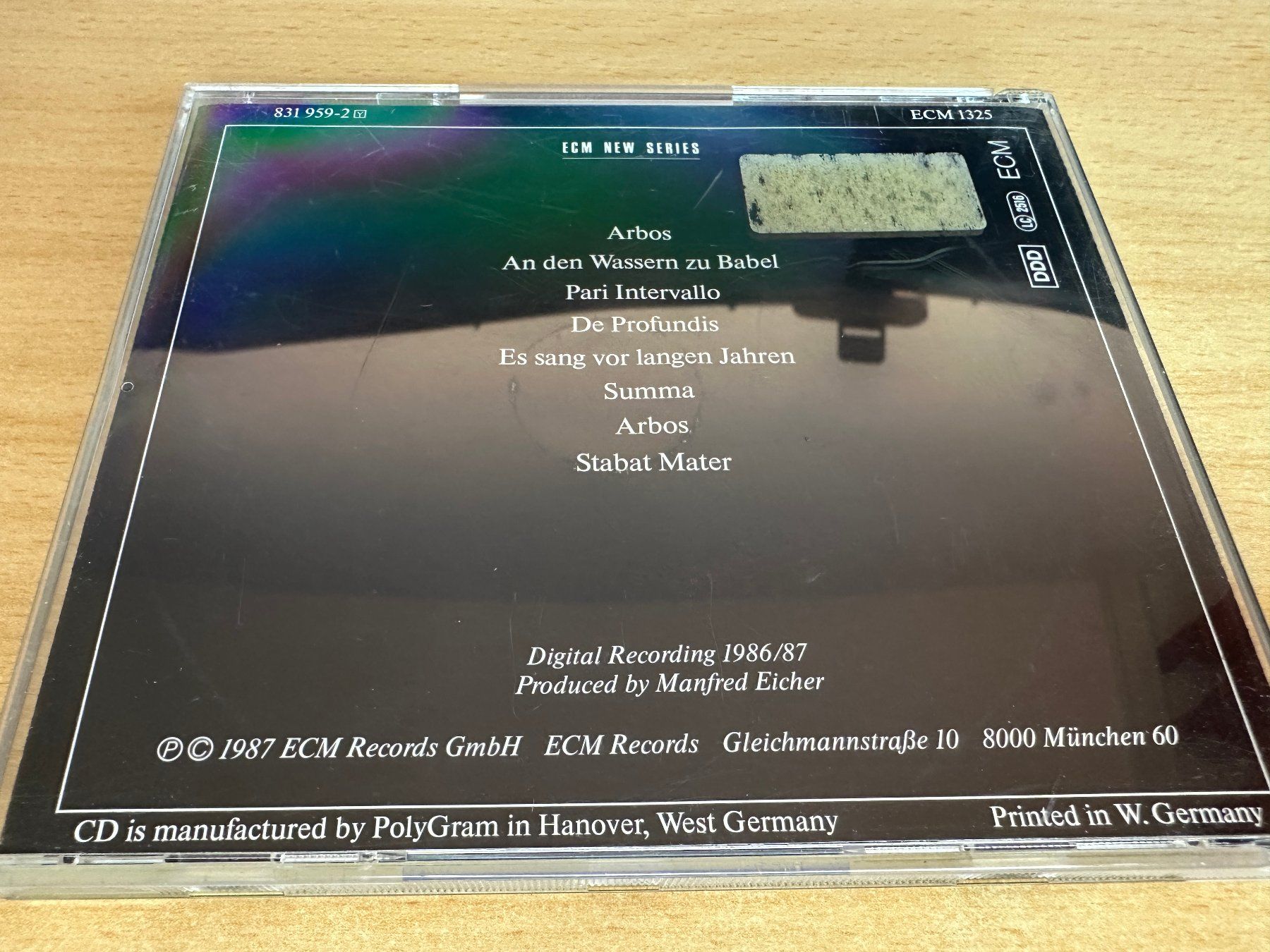 CD: Arvo Pärt – Arbos – Usato da Rikon im Tösstal venduto da Alpenmutz 1