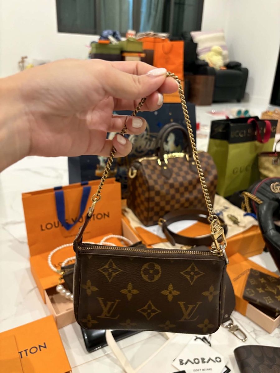 Louis Vuitton Borse da donna: Louis Vuitton mini Pochette Monogram full set – Usato da Widnau venduto da Pukpan_99 3