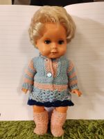 Vintage Puppe E.S. 29, handgestrickt, Sammlerstück, Rarität!