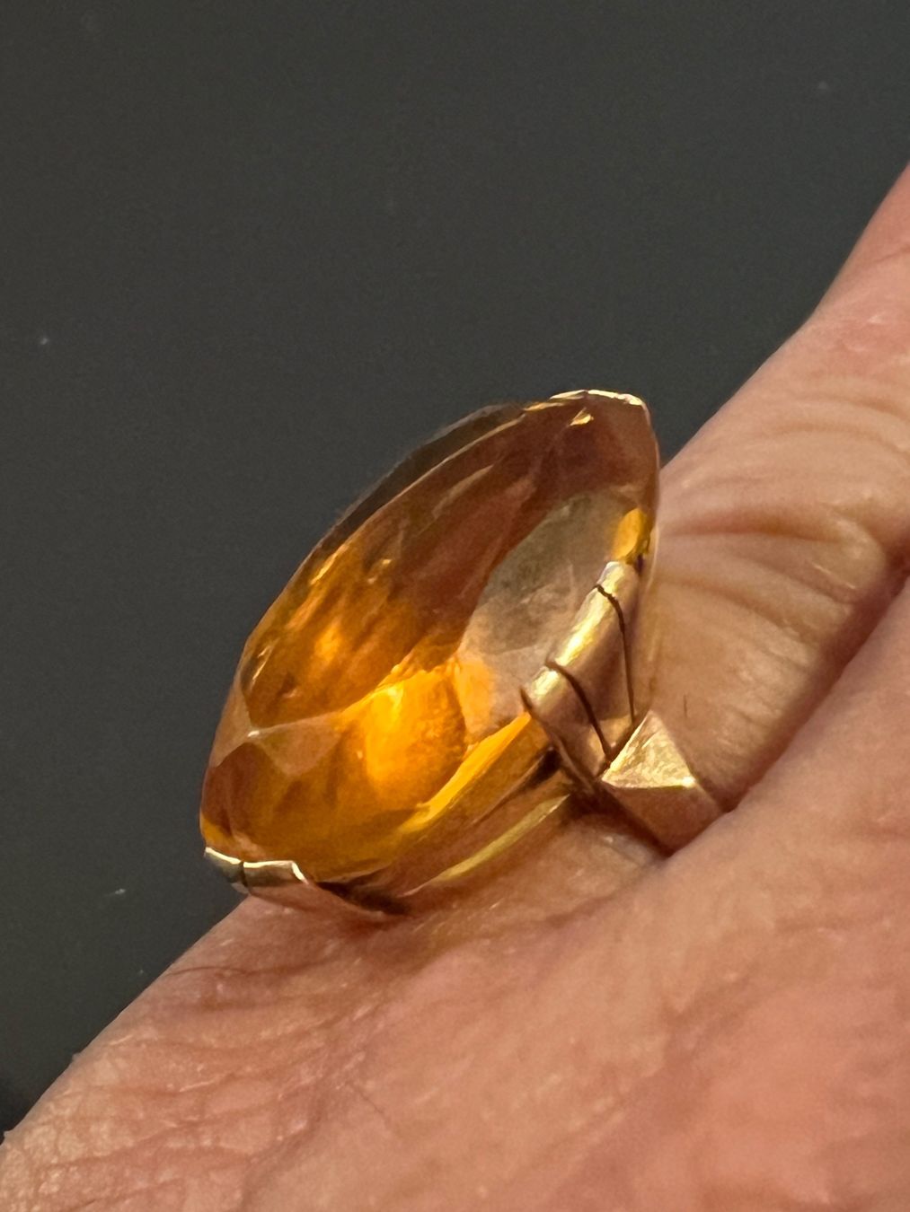 Anelli: Gold-Ring 14K mit Citrin – Usato da Chur venduto da Penting1935 4